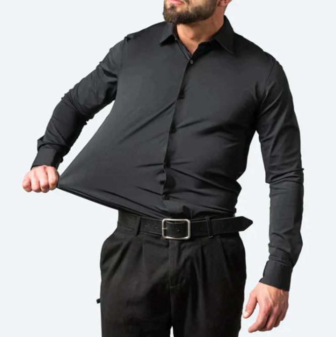 Comfortable Stretch Shirt - Lucas-White-S-The Livary
