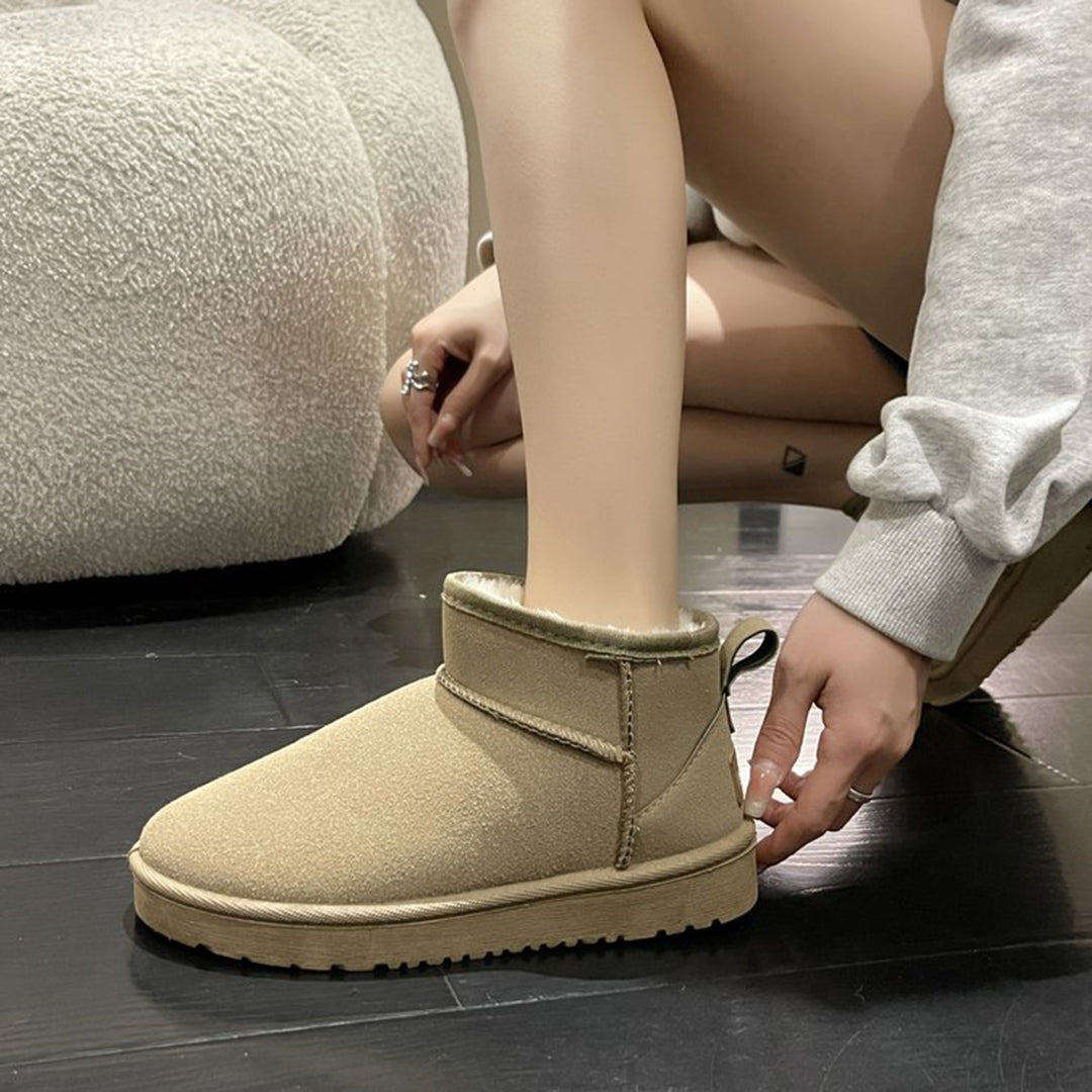 Luxury Low Winter Boots with Fur - Isabella-Black-3.5-The Livary