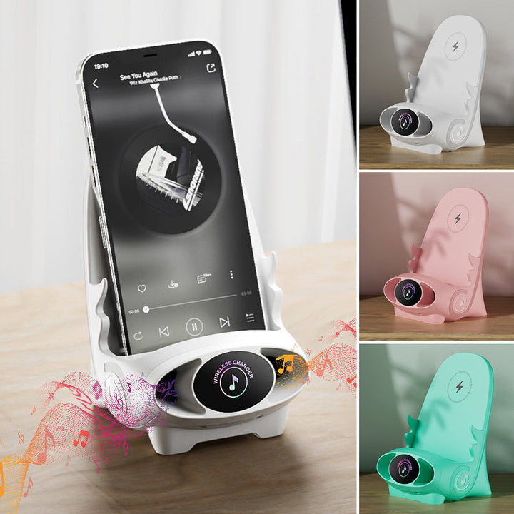 Wireless Phone Holder with 15W Fast Charging Function - FlexCharge Chair-White-The Livary