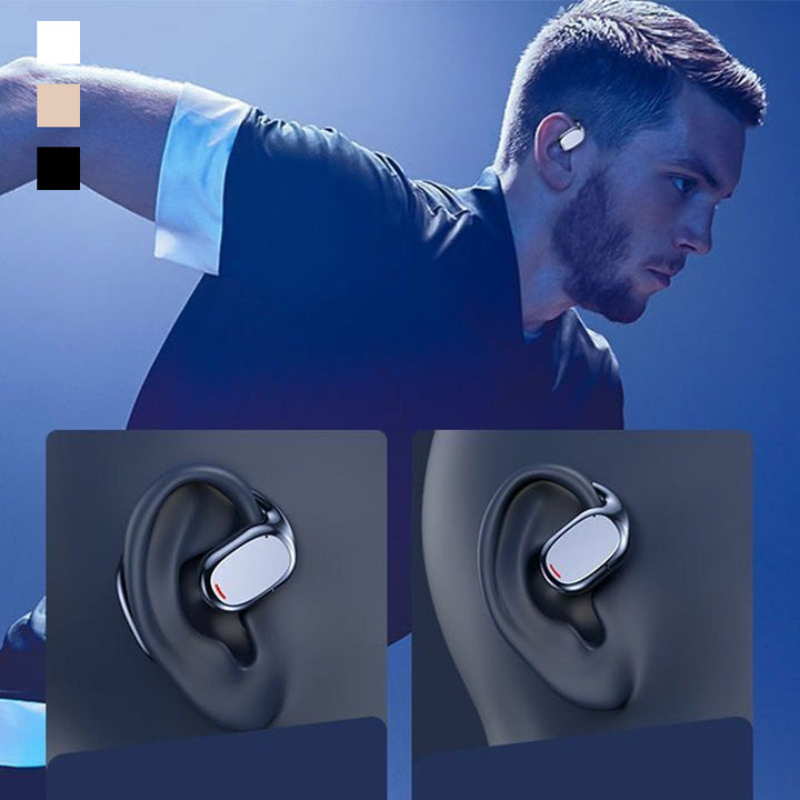 Wireless Earbuds with Open Design - AirBeat Flex-Black-The Livary