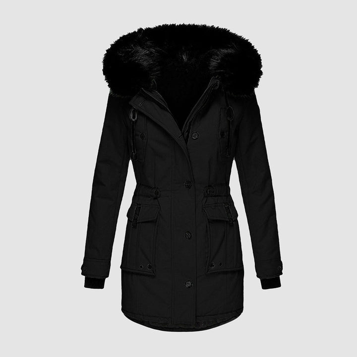 Warm Winter Coat with Fleece Lining - Tove-Black-S-The Livary