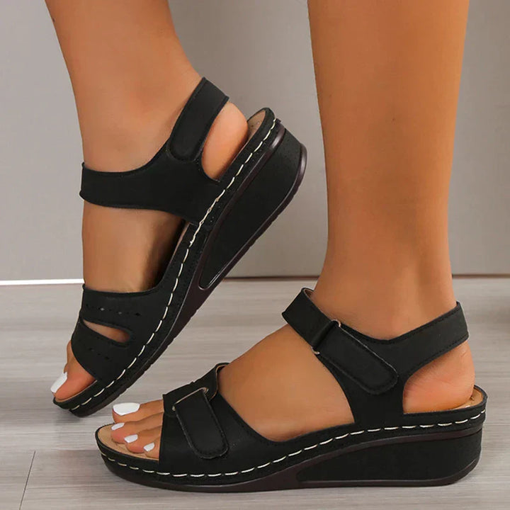 Orthopaedic comfort sandals for women – Vivienne-Black-2.5-The Livary