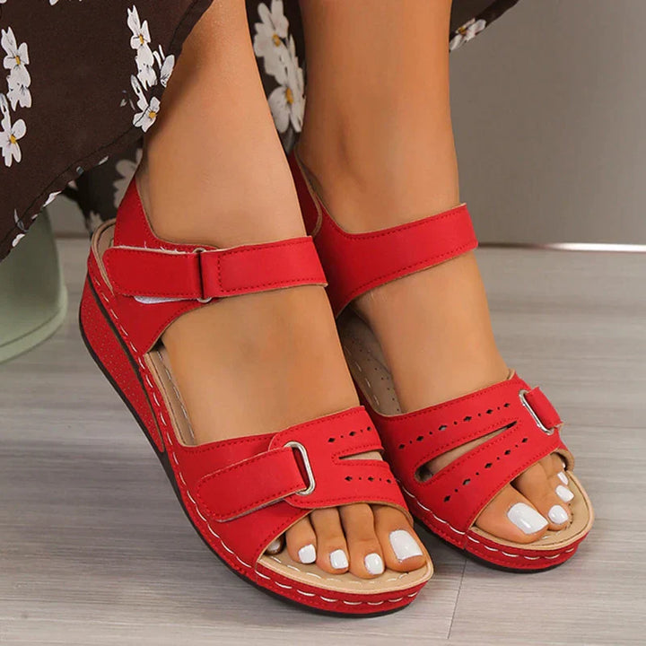 Orthopaedic comfort sandals for women – Vivienne-Red-2.5-The Livary