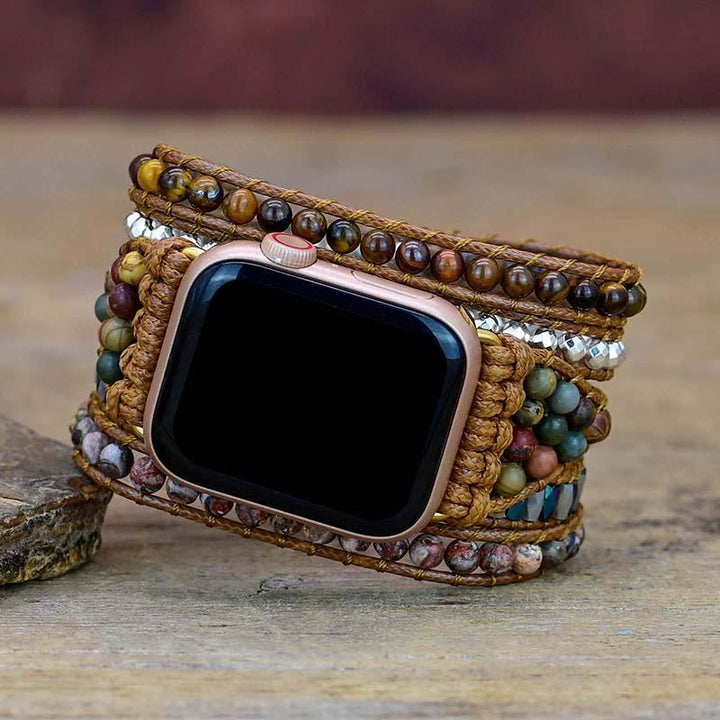 Tiger Eye Strengthening Apple Watch Strap - Orion-S (5.51-6.30 inches)-The Livary
