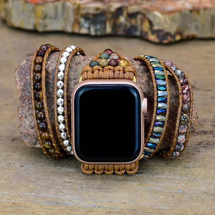 Tiger Eye Strengthening Apple Watch Strap - Orion-S (5.51-6.30 inches)-The Livary