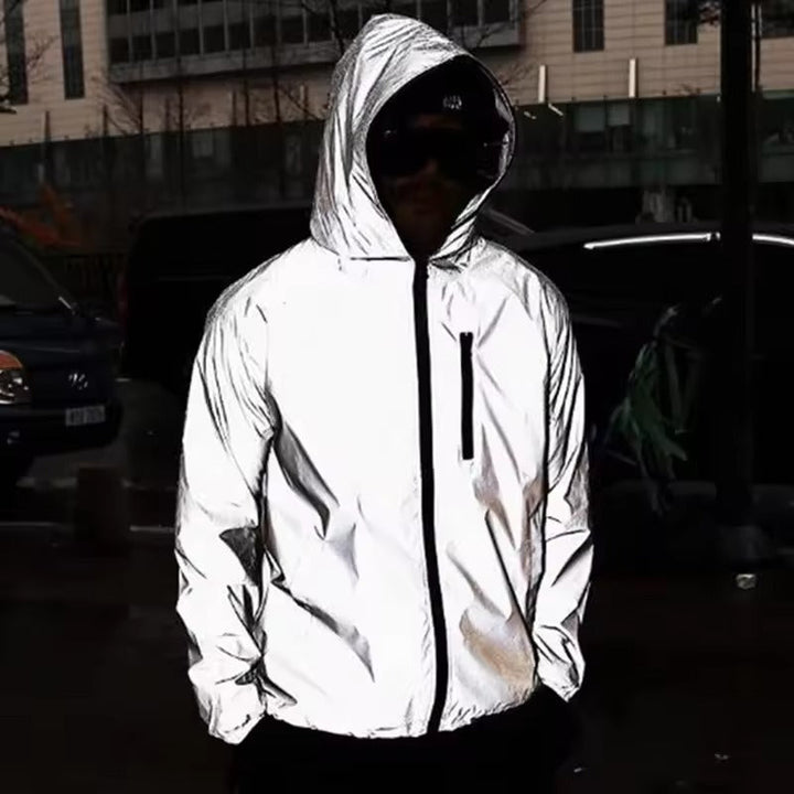 High-Reflective and Waterproof Unisex Rain Jacket - LumiSafe-S-The Livary