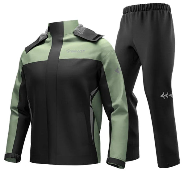Waterproof Unisex Rain Suit – Stormex-Black/green-M-The Livary