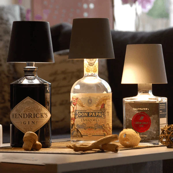 Trendy Bottle Lamp - GlowBottle-Black-The Livary