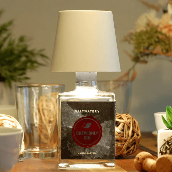 Trendy Bottle Lamp - GlowBottle-White-The Livary