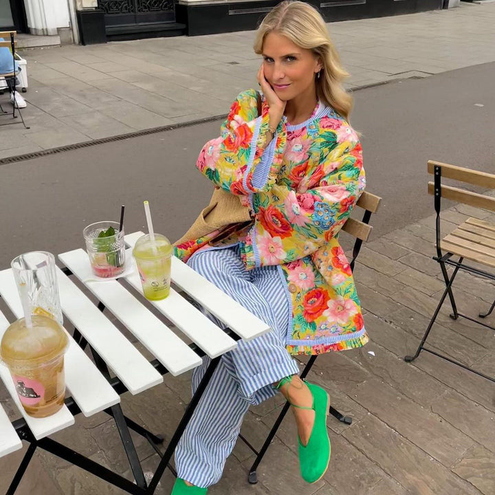 Stylish Spring Jacket - Celeste-Floral-S-The Livary