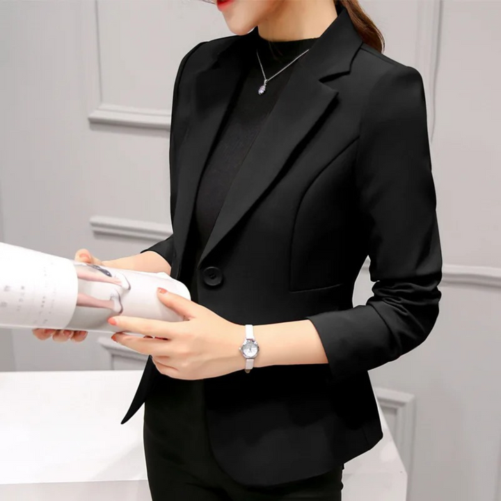 Nice Slim Ladies Blazer with Pockets - Sophia-Black-S-The Livary