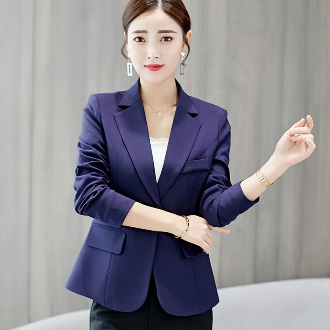 Nice Slim Ladies Blazer with Pockets - Sophia-Dark blue-S-The Livary