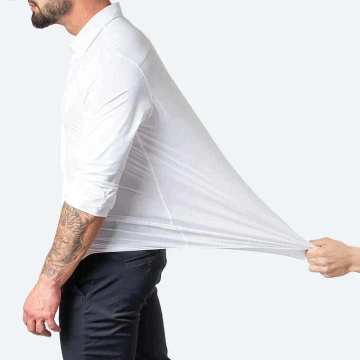 Comfortable Stretch Shirt - Lucas-White-S-The Livary