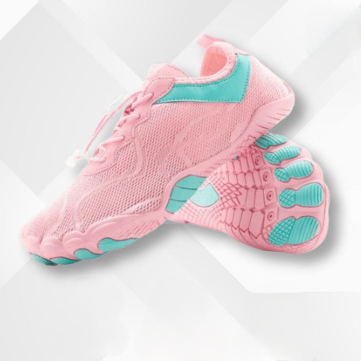 Waterproof orthopedic barefoot shoes – Nayla-Pink-Blue-2.5-The Livary