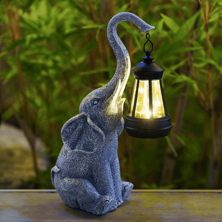 Atmospheric Solar Lamp for the Garden - Elephant Glow-The Livary