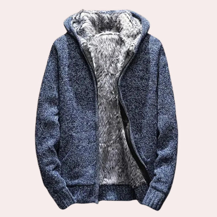 Classic Knitted Hoodie for Men - Milan-Blue-S-The Livary