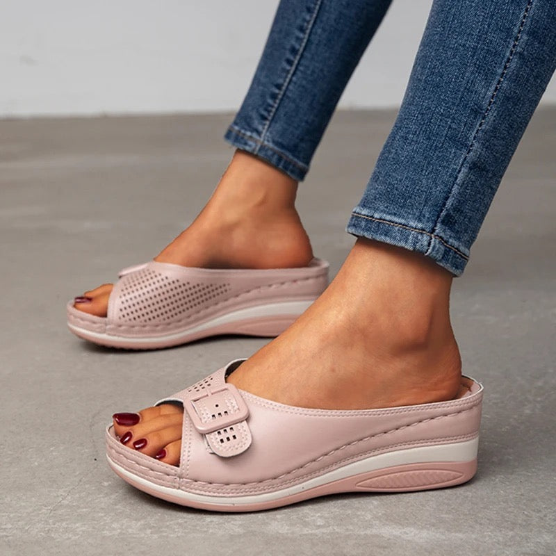 Orthopaedic comfort shoes for women - Lorena-Pink-2.5-The Livary