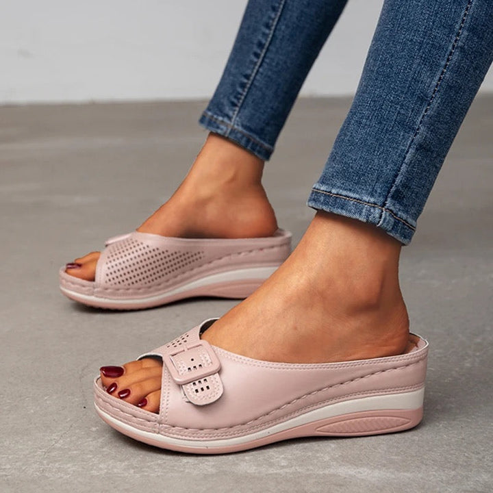 Orthopaedic comfort shoes for women - Lorena-Pink-2.5-The Livary