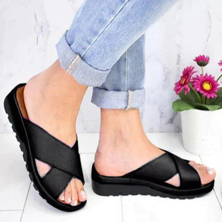 Luxury Stride Ortho-Sandals Ladies - Simone-Black-2.5-The Livary