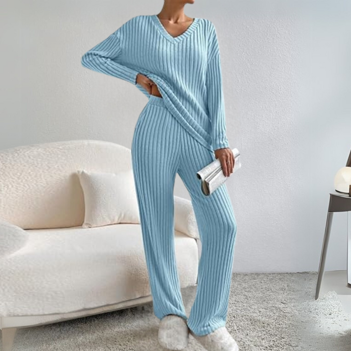 Comfortable Lounge Set for Women - Maren-Blue-XS-The Livary