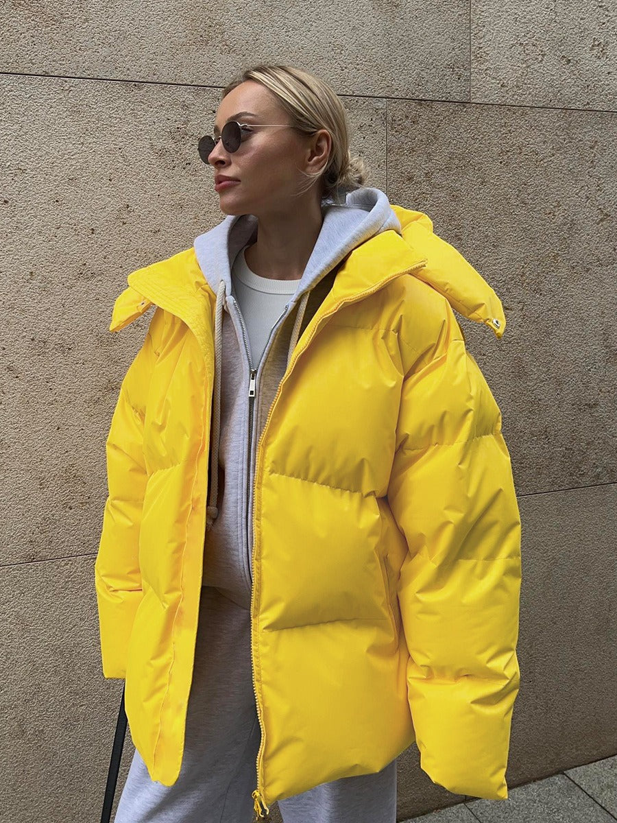 Comfortable Ladies Winter Coat - Aurora Luxe-Yellow-S-The Livary