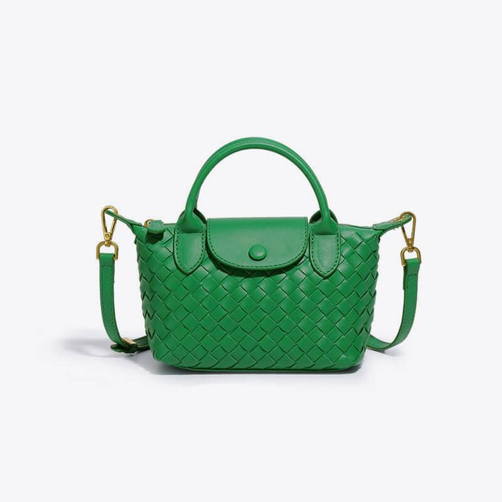 Braided Mini Bag - Elena-Green-The Livary