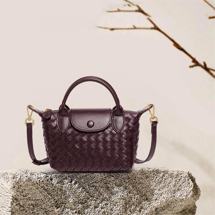 Braided Mini Bag - Elena-White-The Livary