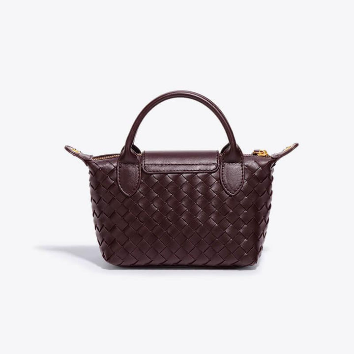 Braided Mini Bag - Elena-White-The Livary