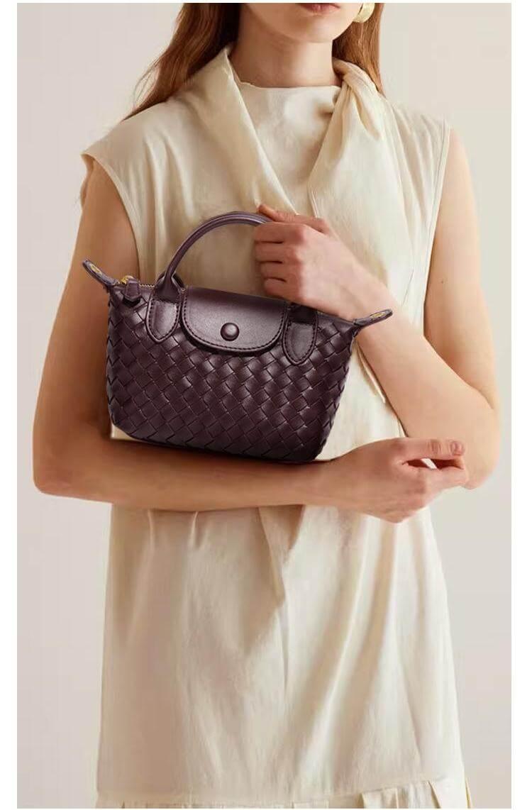 Braided Mini Bag - Elena-White-The Livary