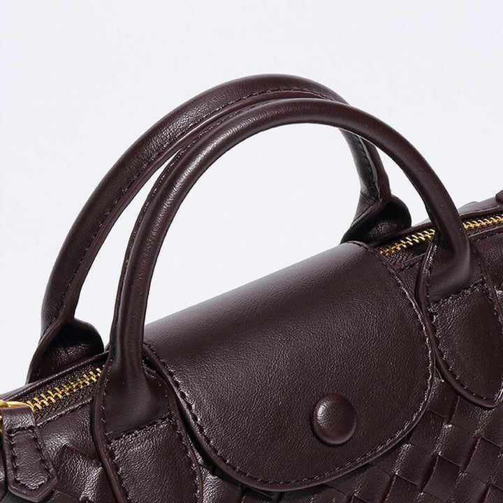 Braided Mini Bag - Elena-White-The Livary