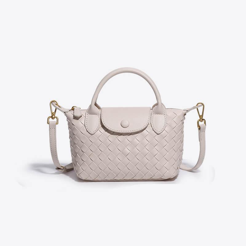 Braided Mini Bag - Elena-White-The Livary