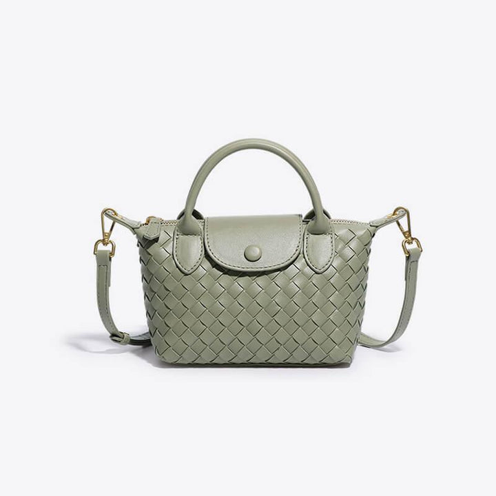 Braided Mini Bag - Elena-Light green-The Livary