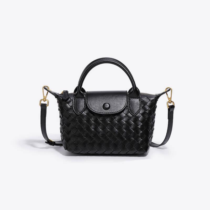 Braided Mini Bag - Elena-Black-The Livary