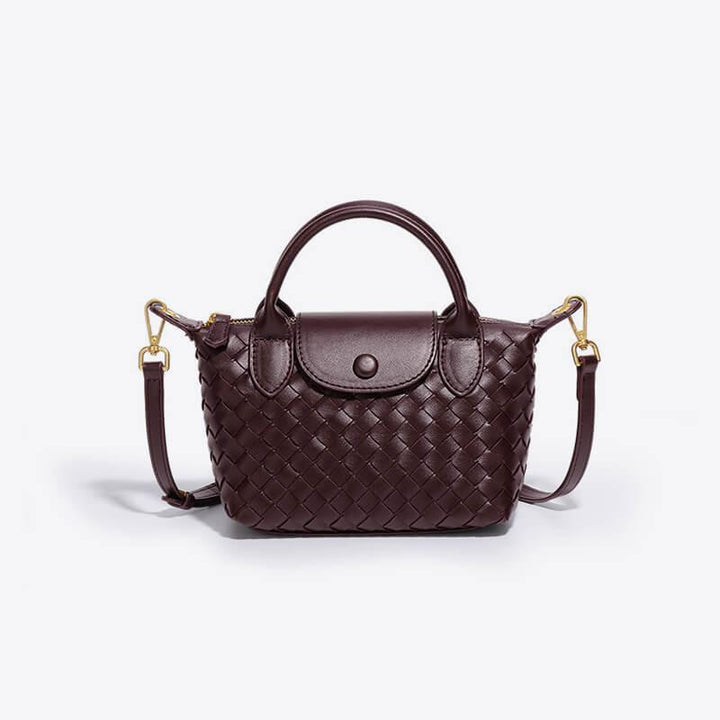Braided Mini Bag - Elena-White-The Livary
