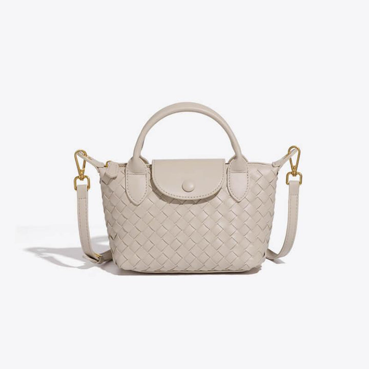 Braided Mini Bag - Elena-Ivory-The Livary
