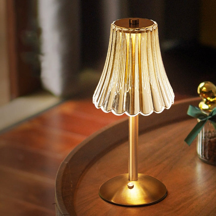 Golden Crystal Table Lamp - Aurora Luxe-Classic-The Livary