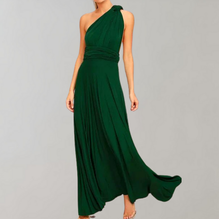 Tia - Elegant Wrap Dress for Women-Green-S-The Livary