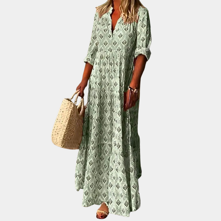 Airy Maxi Summer Dress for Women - Isla-Green-S-The Livary