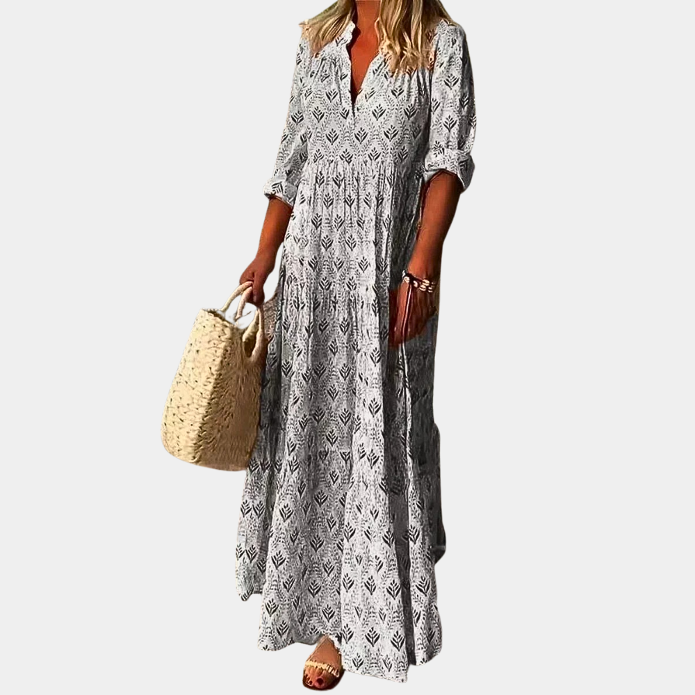 Airy Maxi Summer Dress for Women - Isla-Grey-S-The Livary