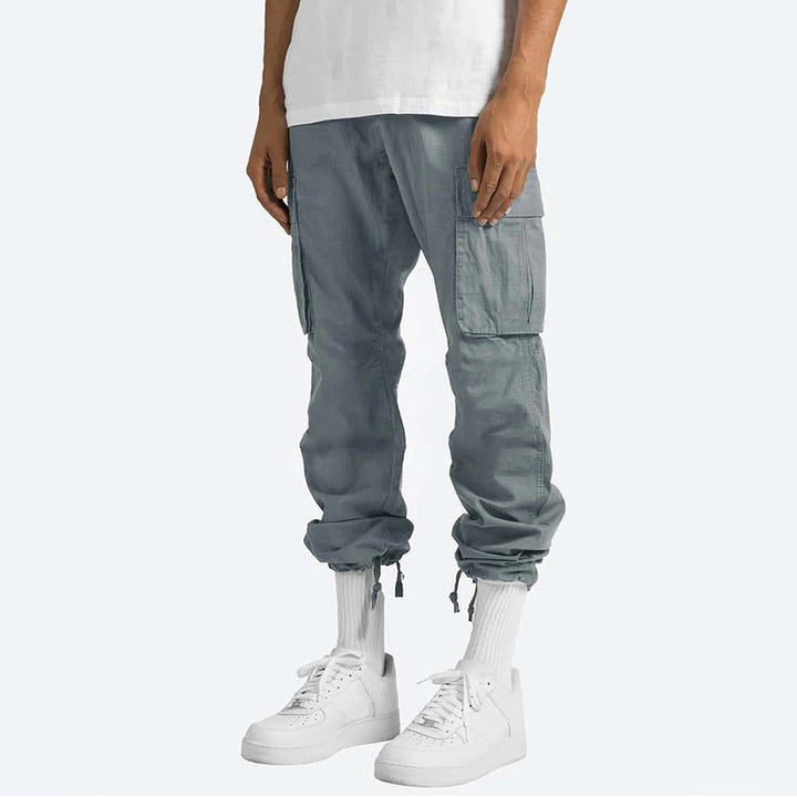 Howard - Casual Cargo Trousers for Men-Grey-S-The Livary