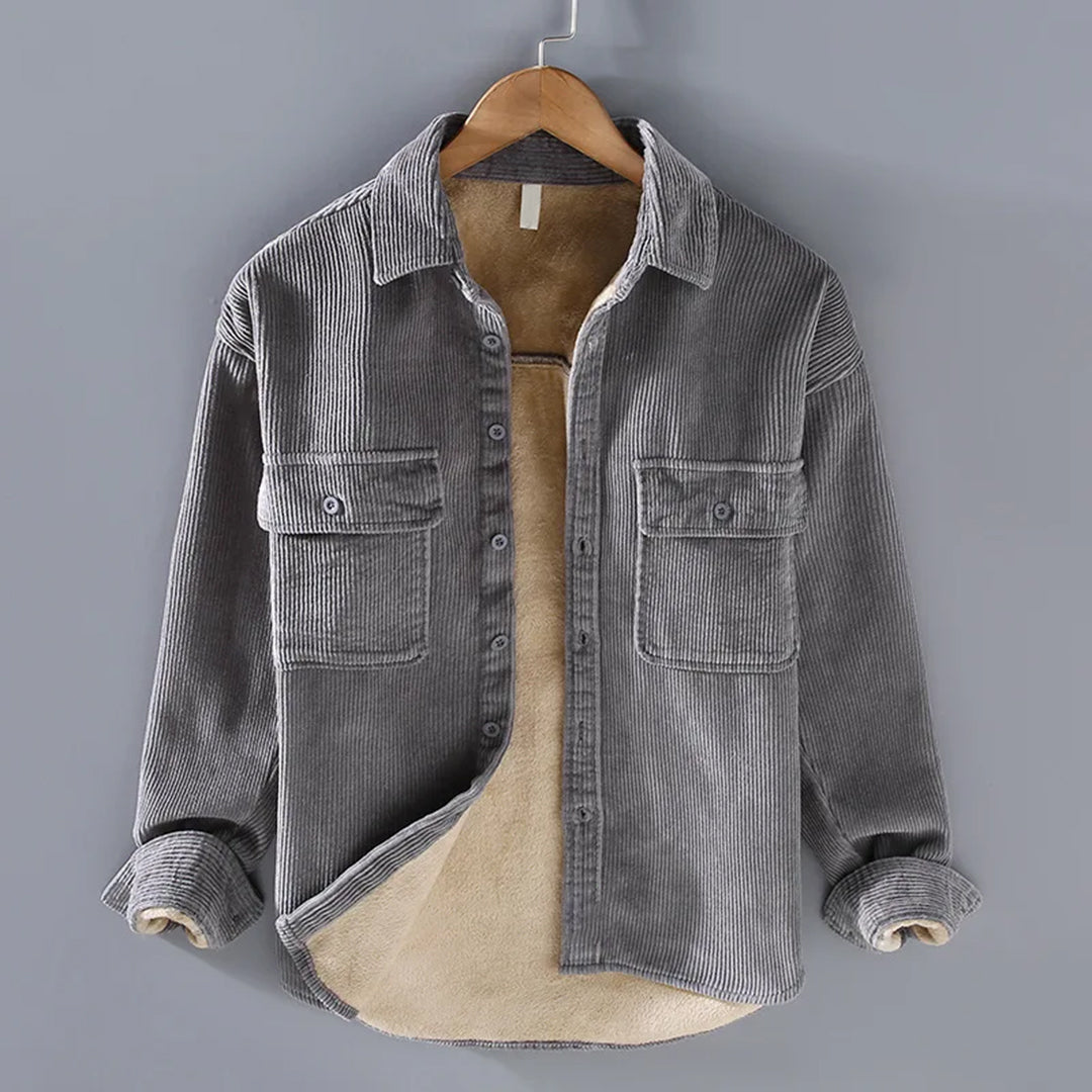 Corduroy Jacket for Men - Victor-Grey-M-The Livary