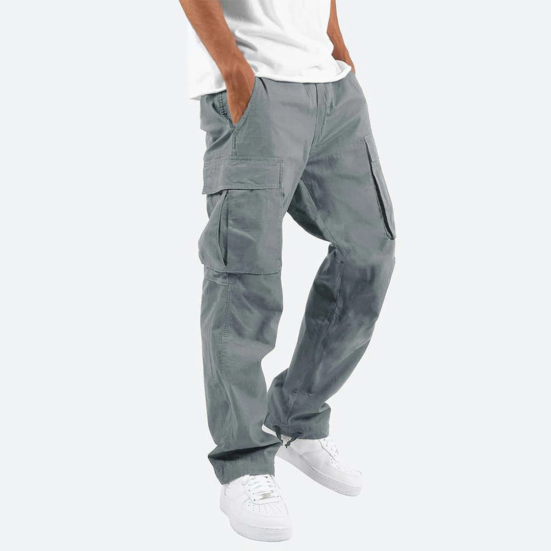 Howard - Casual Cargo Trousers for Men-Grey-S-The Livary