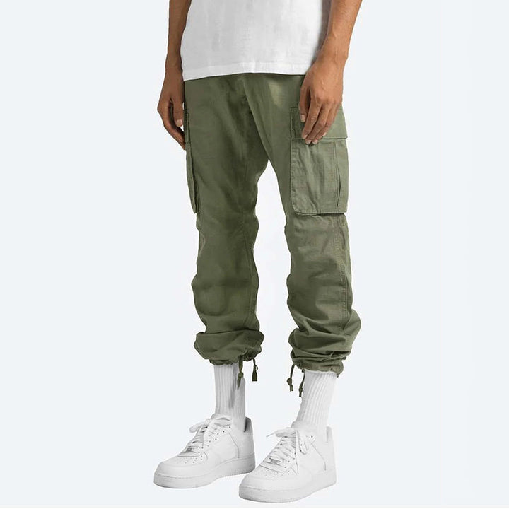 Howard - Casual Cargo Trousers for Men-Grey-S-The Livary