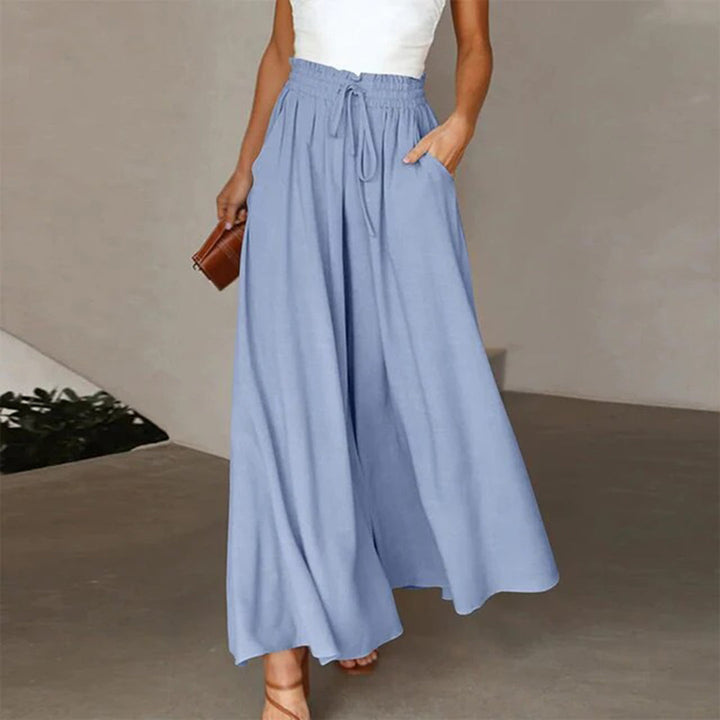 Casual High Waist Trousers for Women - Isla-Blue-S-The Livary