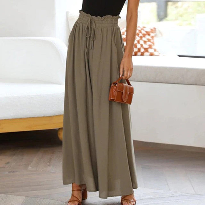 Casual High Waist Trousers for Women - Isla-Green-S-The Livary