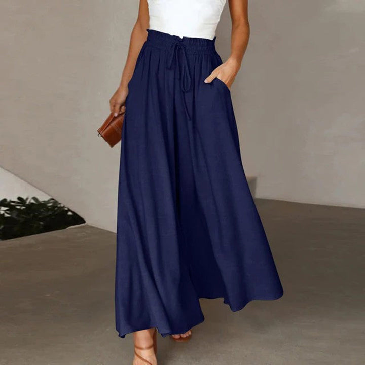 Casual High Waist Trousers for Women - Isla-Dark blue-S-The Livary