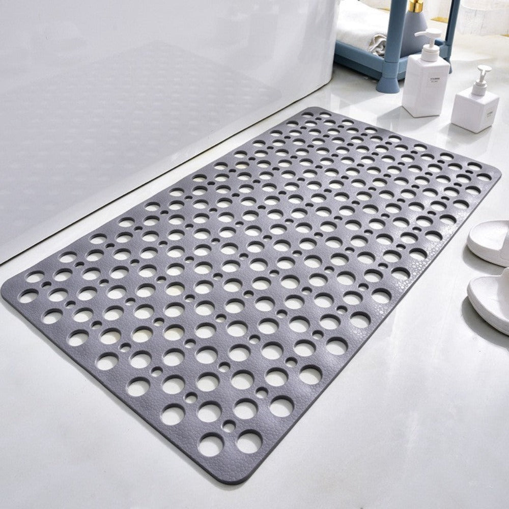 Anti-slip & Antibacterial Shower Mat – GripGuard-Grey-S (35x67CM)-The Livary