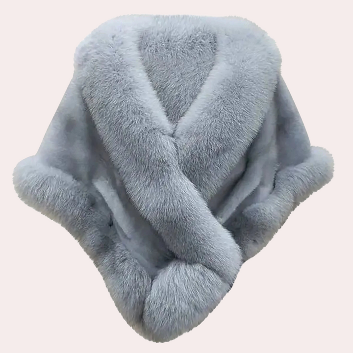 Warm Fur Scarf for Women - Elin-Grey-The Livary