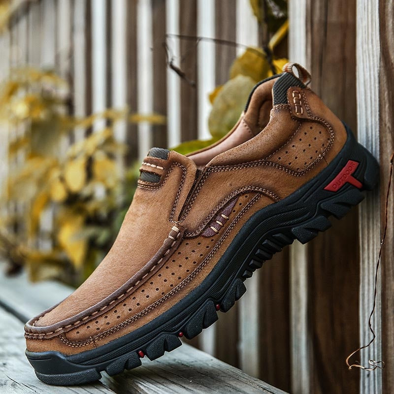 Orthopaedic Men's Walking Shoes – Erik-Brown-6-The Livary