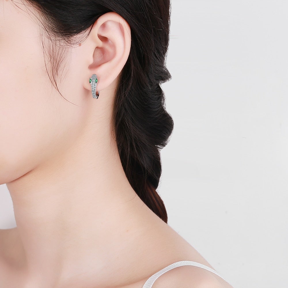 Snake Earrings made of 925 Sterling Silver - Leila-The Livary